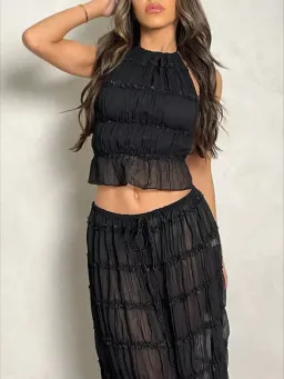 Arcina Ori Juliette Halter & Skirt Set Maxi Black Size S for rent on The Volte - image 4
