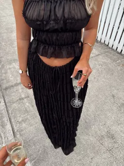 Arcina Ori Juliette Halter & Skirt Set Maxi Black Size S for rent on The Volte - image 1