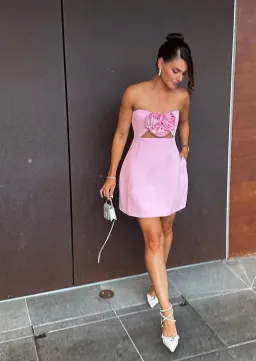 Yojani Valencia Dress Mini Baby Pink Size 10 for rent on The Volte - image 3