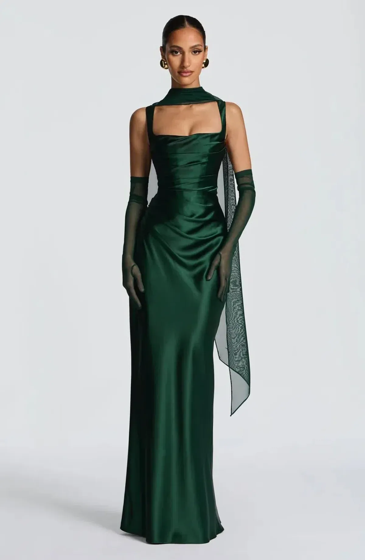 BABY BOO CALANTHE MAXI EMERALD GREEN / SIZE 12 - Image 4