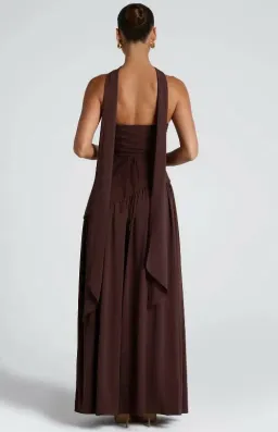 Babyboo Maliyah Maxi Dress Plum Brown Size M for rent on The Volte - image 3