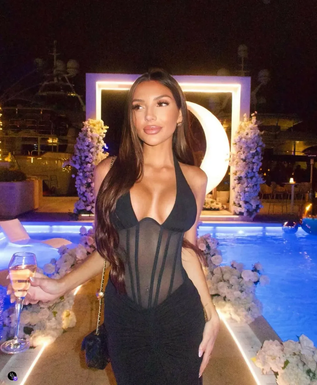 Sydney Lane Grace Corseted Set Black Size M for rent on The Volte - main image
