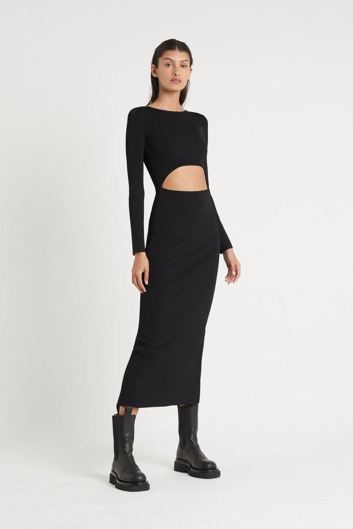 Sir The Label Celle Reversible Dress Midi Black | AU 10 - Image 4