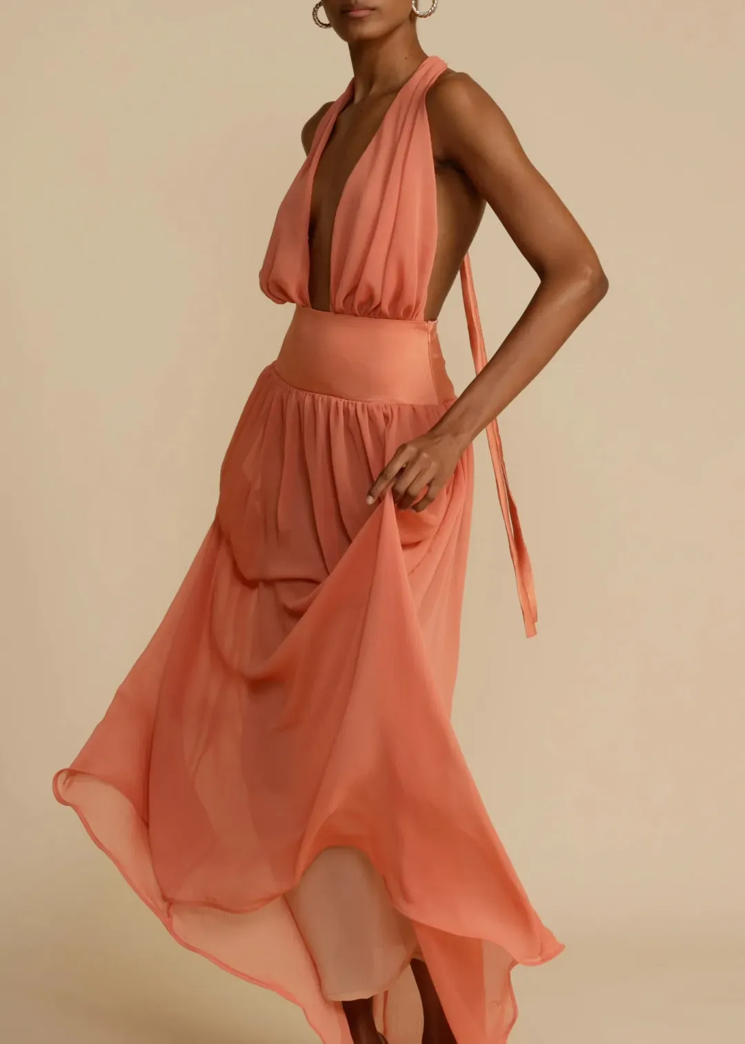 Arcina Ori Serena Dress Maxi Coral Size S for rent on The Volte - main image
