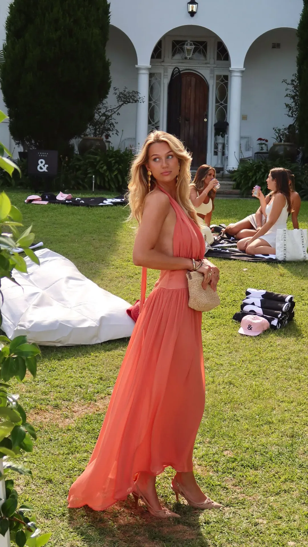 Arcina Ori Serena Dress Maxi Coral Size M for rent on The Volte - main image