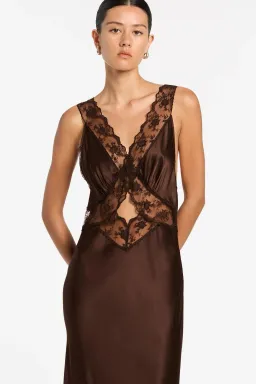 SIR the Label Aries Cut Out Gown Maxi Chocolate Size 1 for rent on The Volte - image 6