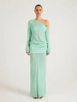 BENNI Jessa Maxi Dress in Seafoam Size 8 for rent on The Volte - image 1