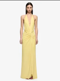 Bec + Bridge Xanthi V Neck Maxi Dress in Citron Yellow Size XS for rent on The Volte - image 1