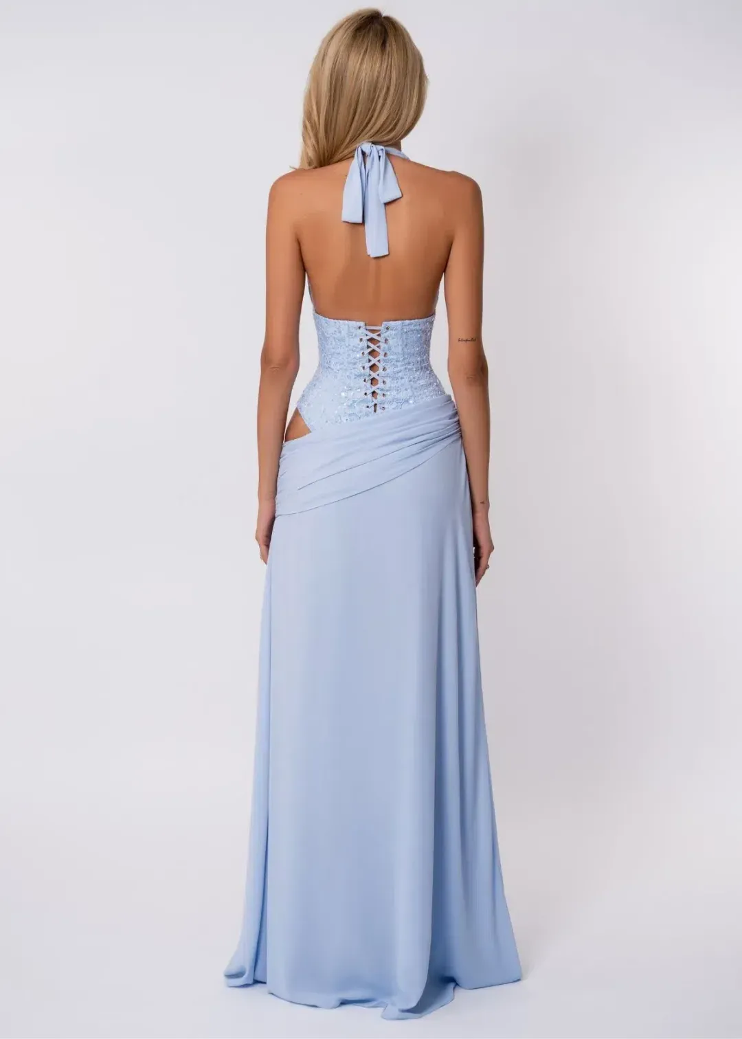 Fenity Fashion Crystal Maxi in Blue for rent on The Volte - main image