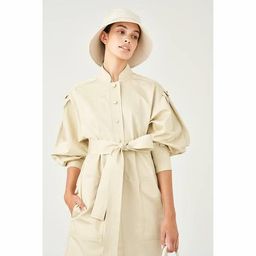 Oroton Cotton Linen Full Sleeve Tunic Dress Cream Size 8 for rent on The Volte - image 2