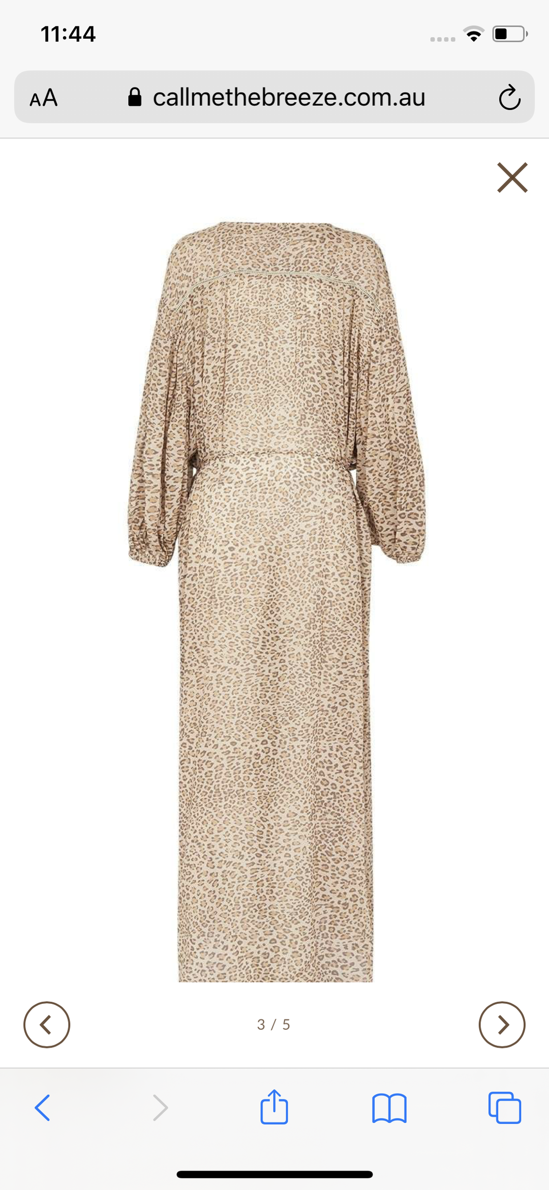 Spell and The Gypsy Frankie Shirt Dress Leopard Print Size 8 for rent on The Volte - main image