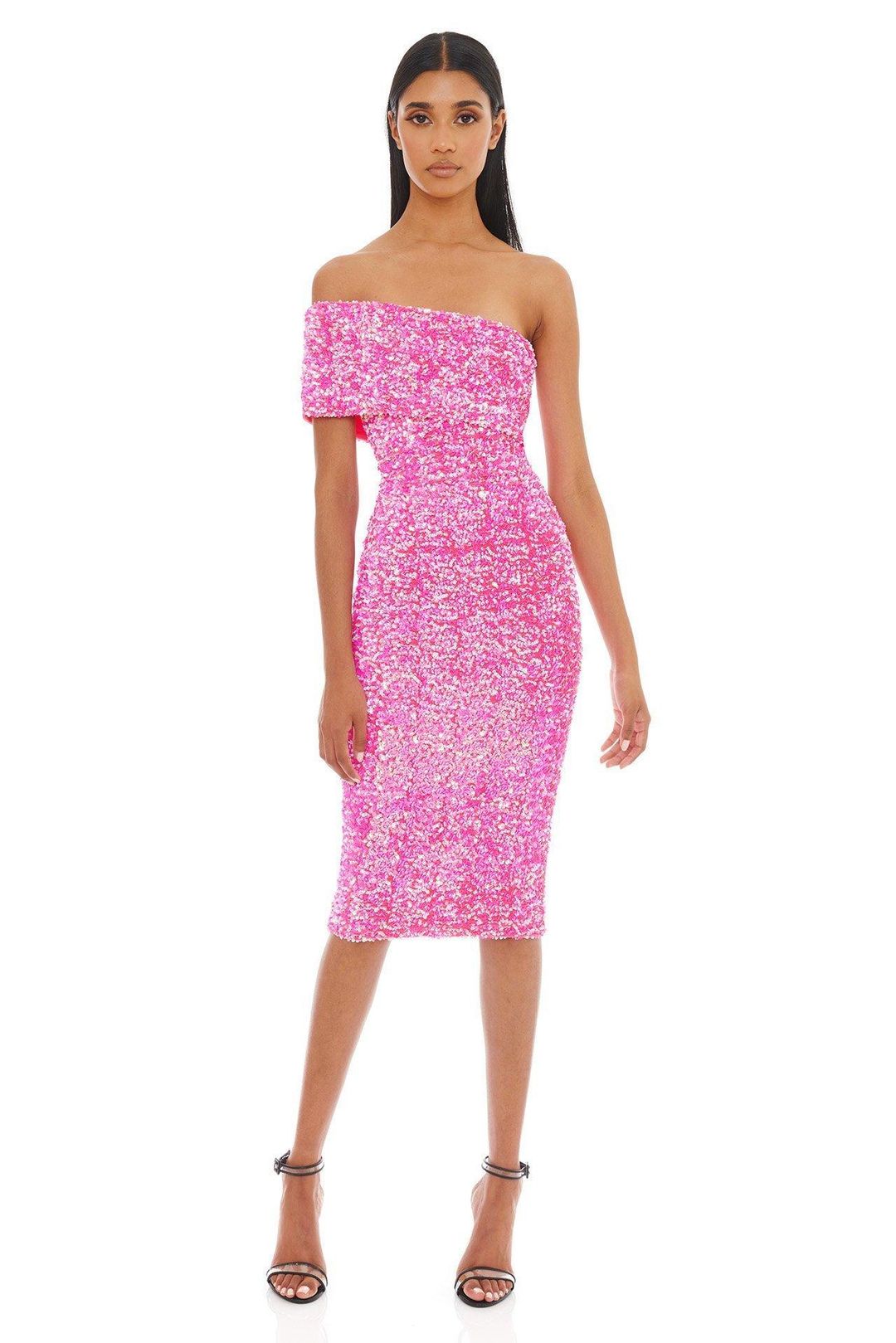 Eliya The Label Alyssa Midi Dress Pink Size 14 for rent on The Volte - main image