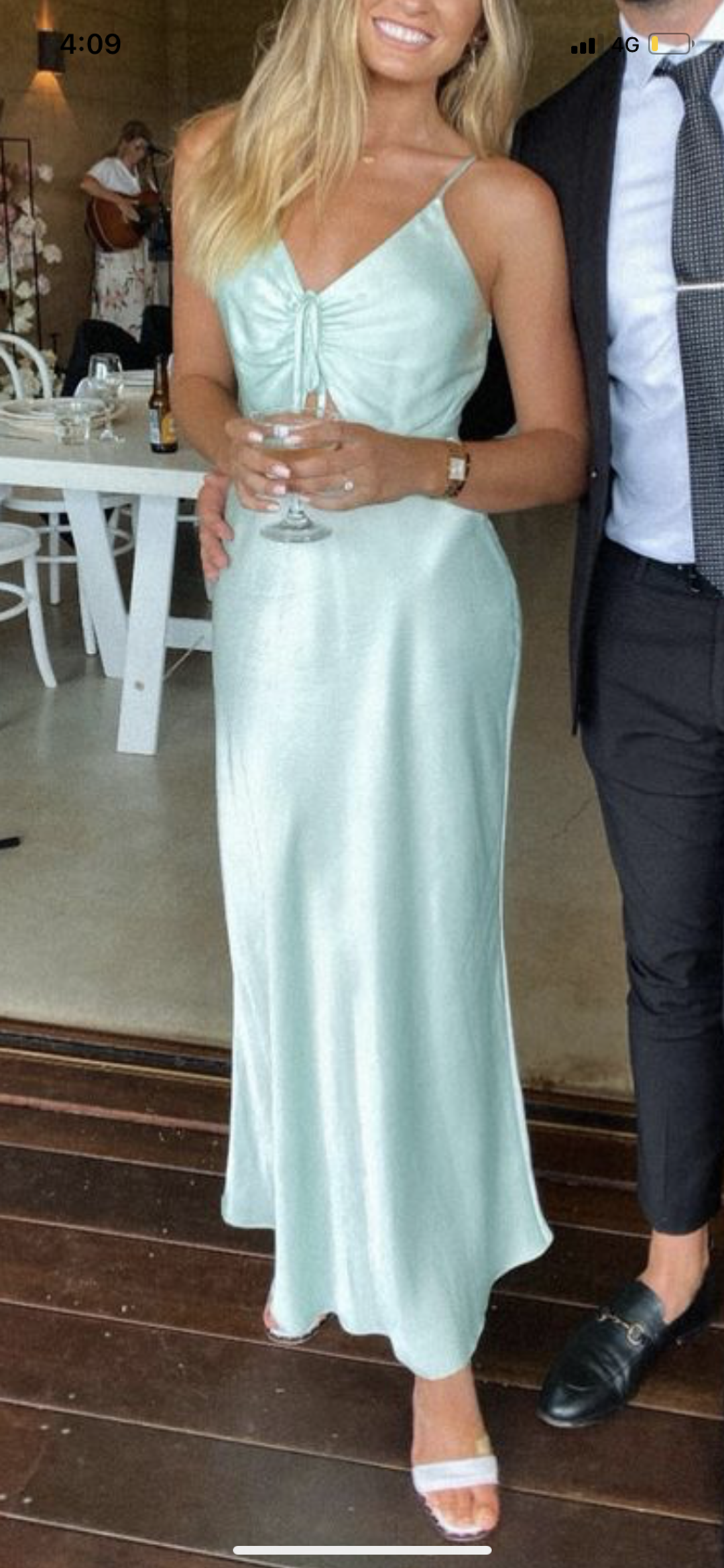Shona Joy Wright Ruched Bias Slip Dress (size 12) for rent on The Volte - main image