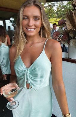 Shona Joy Wright Ruched Bias Slip Dress (size 12) for rent on The Volte - image 2