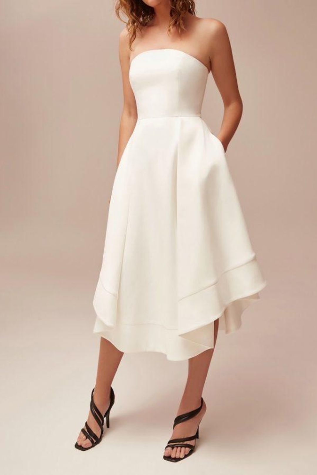 C/MEO Collective Making Waves Dress Ivory Size 6 for rent on The Volte - main image