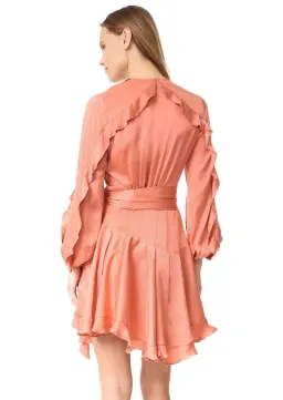 Zimmermann Winsome Flutter Robe Dress Guava Size 1 / AU 10 for rent on The Volte - image 2