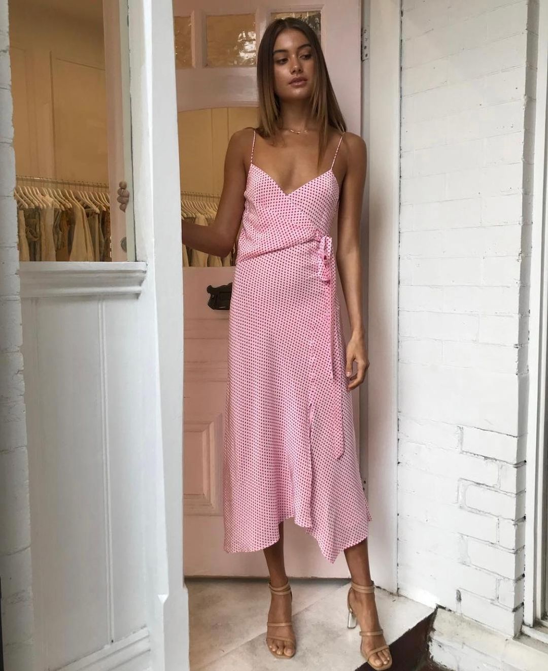 Bec & Bridge Love Sensation Wrap Dress Pink Size 12 for rent on The Volte - main image