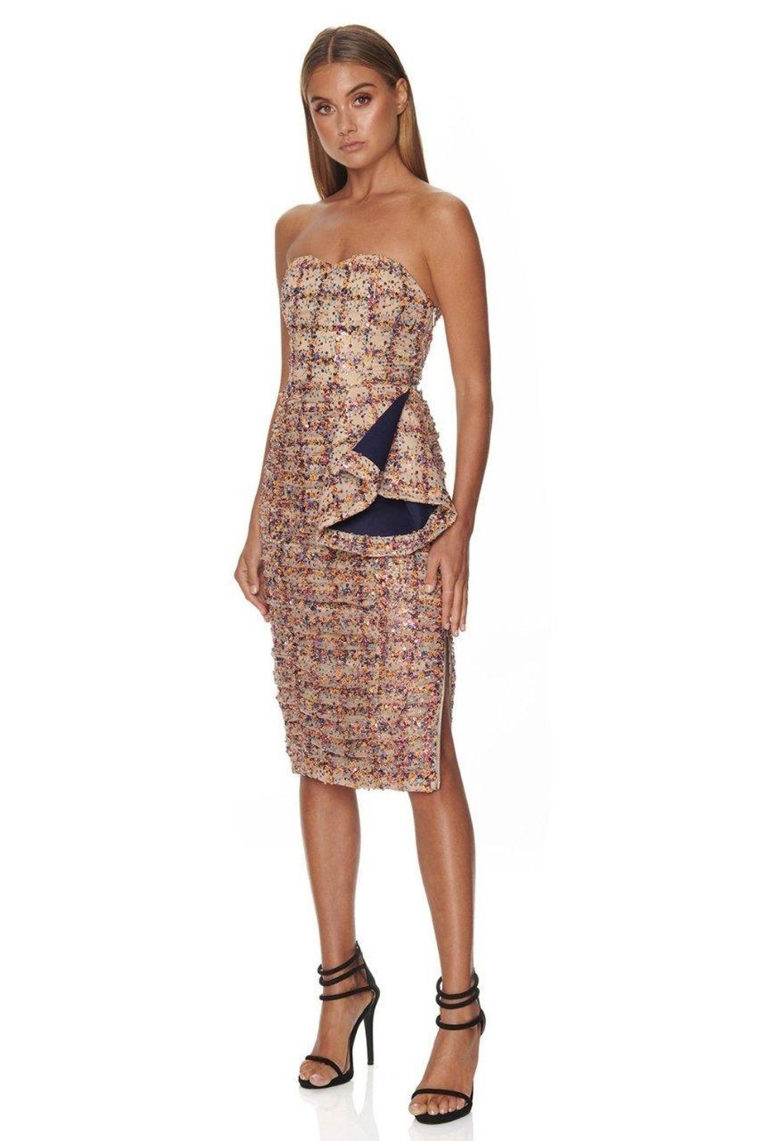 Eliya The Label Sierra Dress Nude Size 10 for rent on The Volte - main image
