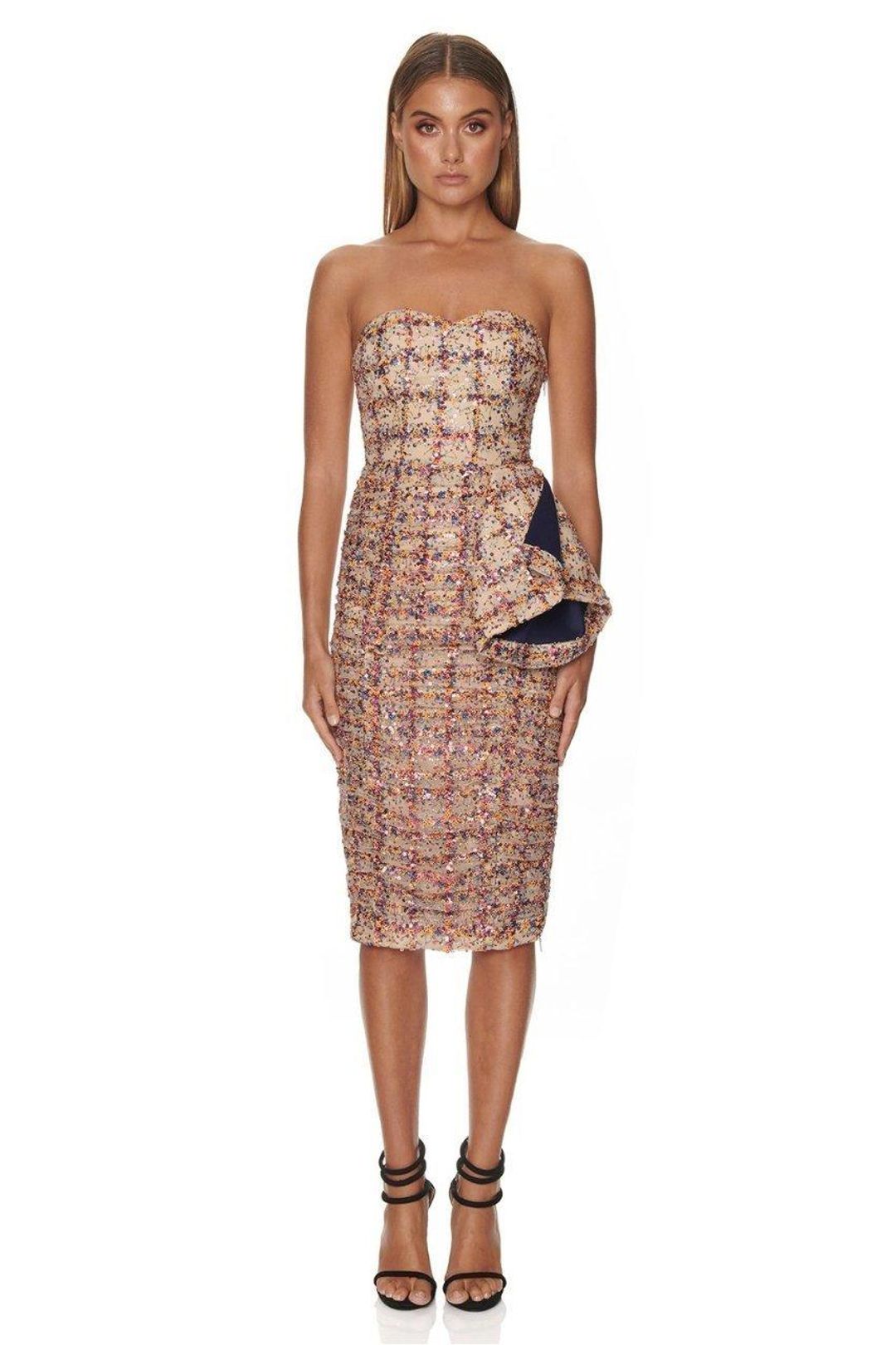 Eliya The Label Sierra Dress Nude Size 10 for rent on The Volte - main image