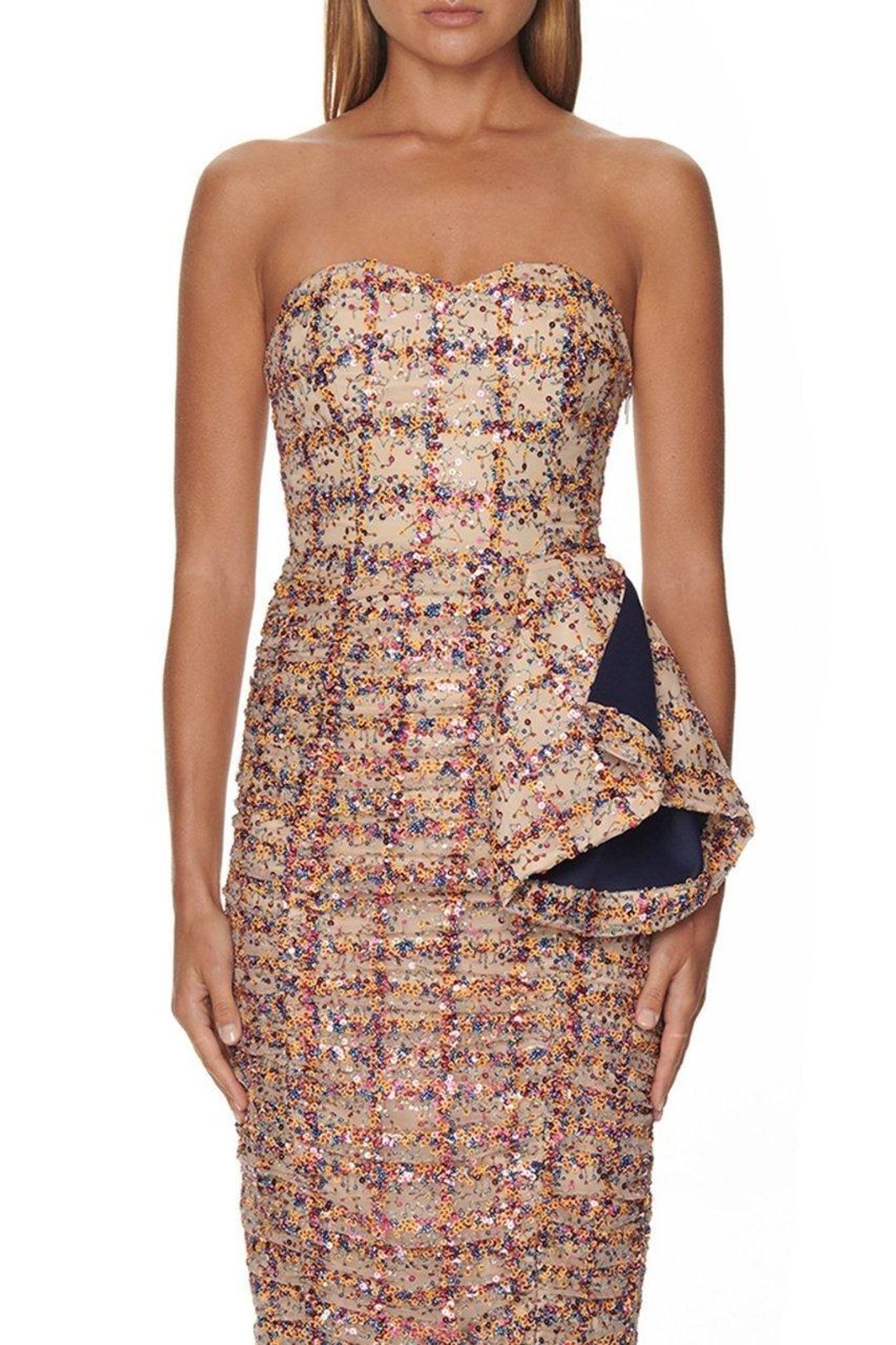 Eliya The Label Sierra Dress Nude Size 10 for rent on The Volte - main image
