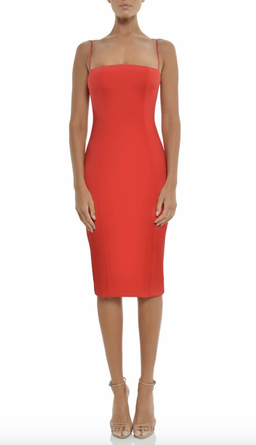 Misha Sophie Midi Dress Red Size 12 for rent on The Volte - image 1