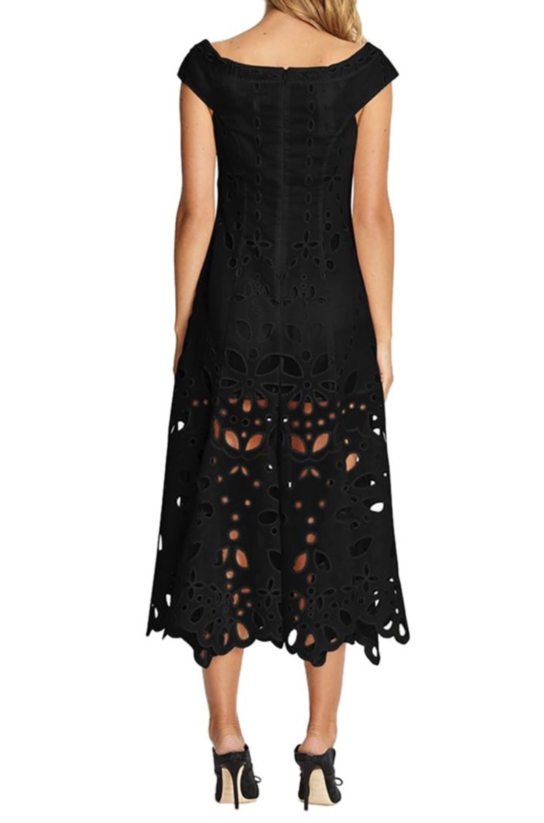 Alice McCall Baudelaire Broderie Anglais Midi Dress Black Size 4 for rent on The Volte - main image