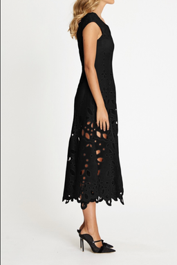 Alice McCall Baudelaire Broderie Anglais Midi Dress Black Size 4 for rent on The Volte - image 4