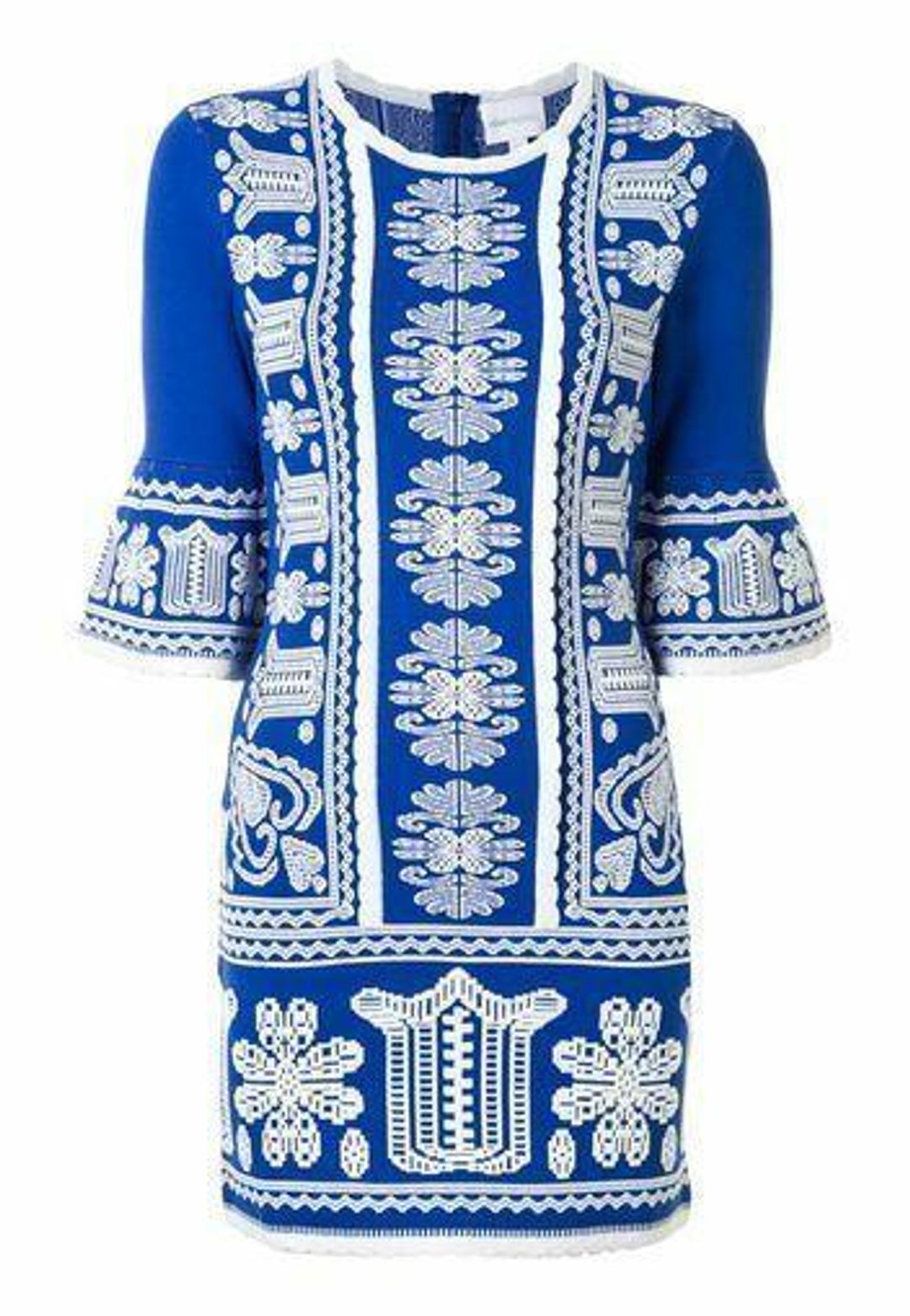 Alice McCall Devotion Jacket Mini Dress Royal Blue Print Size 4 for rent on The Volte - main image