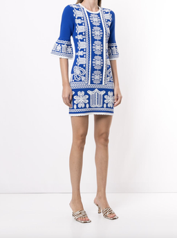 Alice McCall Devotion Jacket Mini Dress Royal Blue Print Size 4 for rent on The Volte - image 2