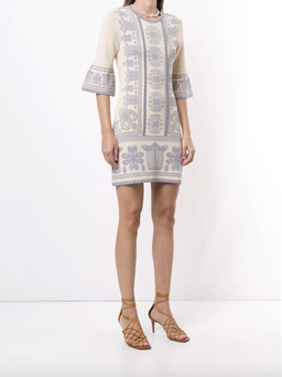 Alice McCall Devotion Jacket Mini Dress Oatmeal Print Size 4 for rent on The Volte - image 2
