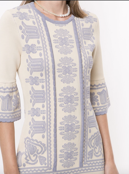 Alice McCall Devotion Jacket Mini Dress Oatmeal Print Size 4 for rent on The Volte - image 4