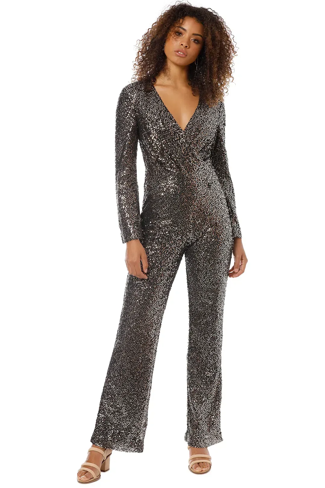 MISHA Sharnie Pantsuit Gold Size 8 for rent on The Volte - main image