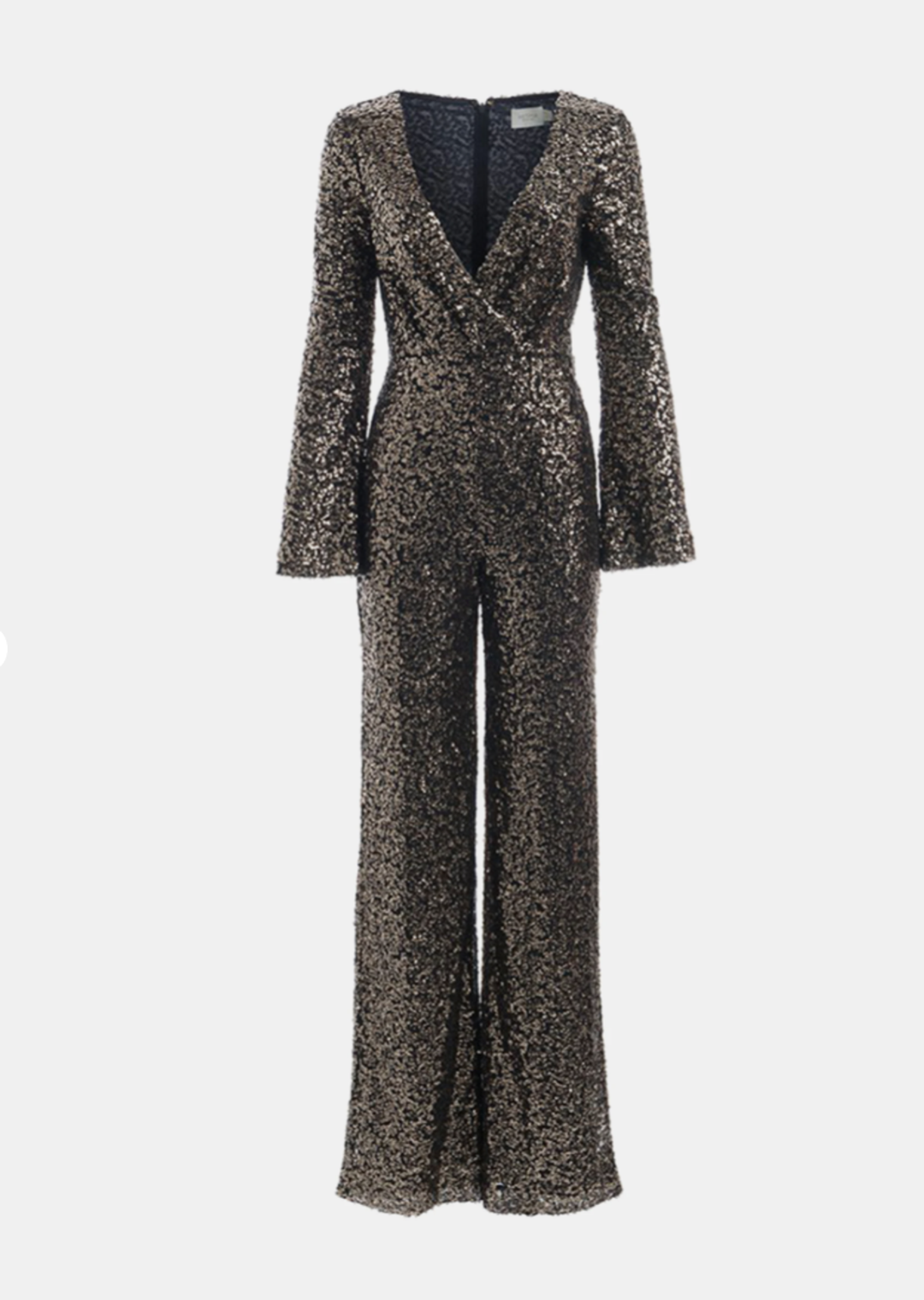 MISHA Sharnie Pantsuit Gold Size 8 for rent on The Volte - main image