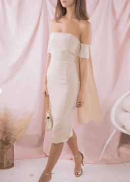 Misha Giselle Silk Dress Cream Size 10 for rent on The Volte - image 2