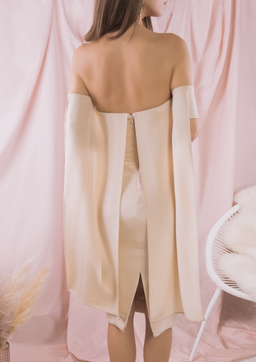 Misha Giselle Silk Dress Cream Size 10 for rent on The Volte - image 4