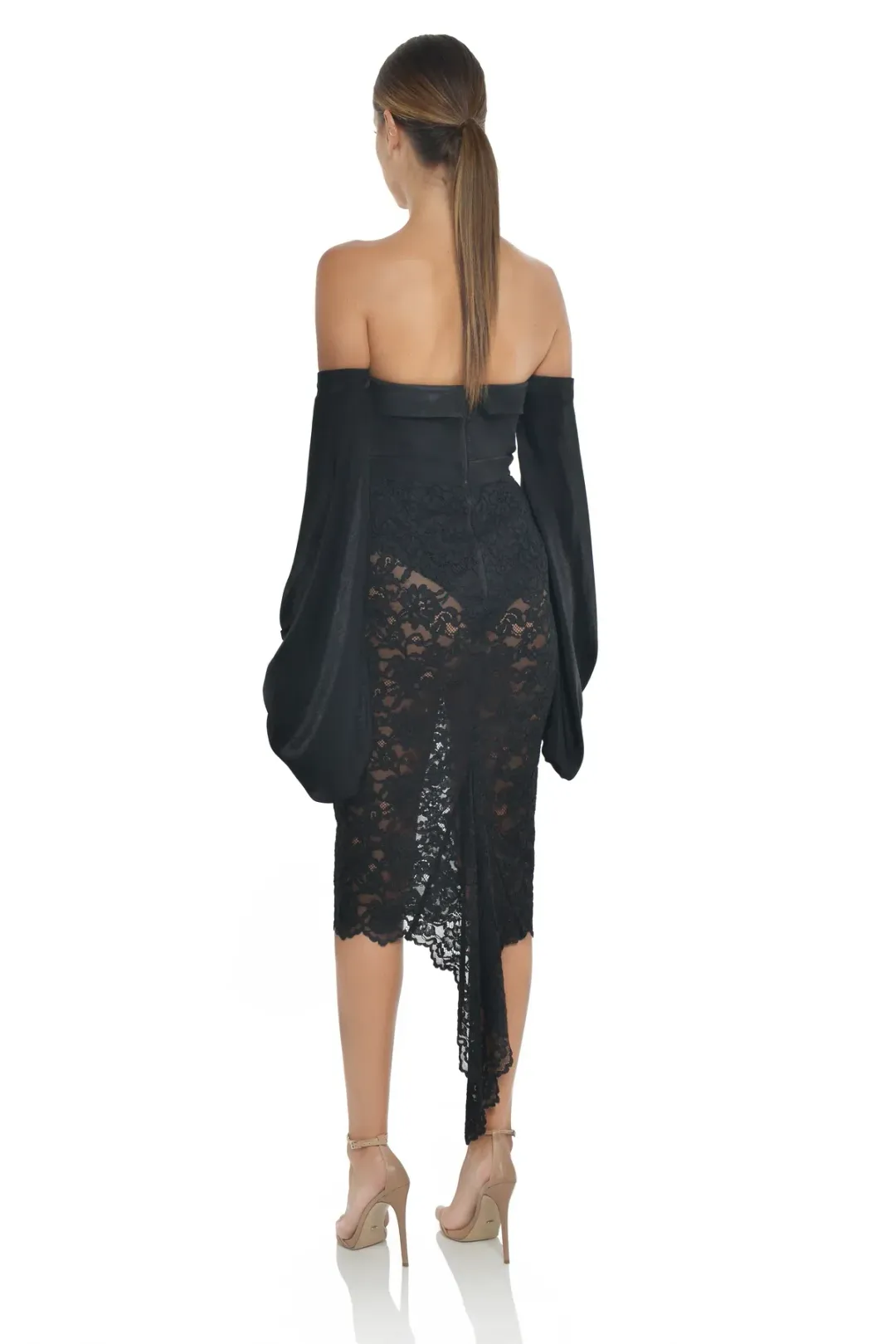 Misha Cleo Midi Dress Black Size 8 for rent on The Volte - main image
