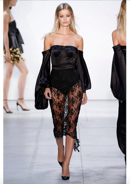Misha Cleo Midi Dress Black Size 8 for rent on The Volte - image 3