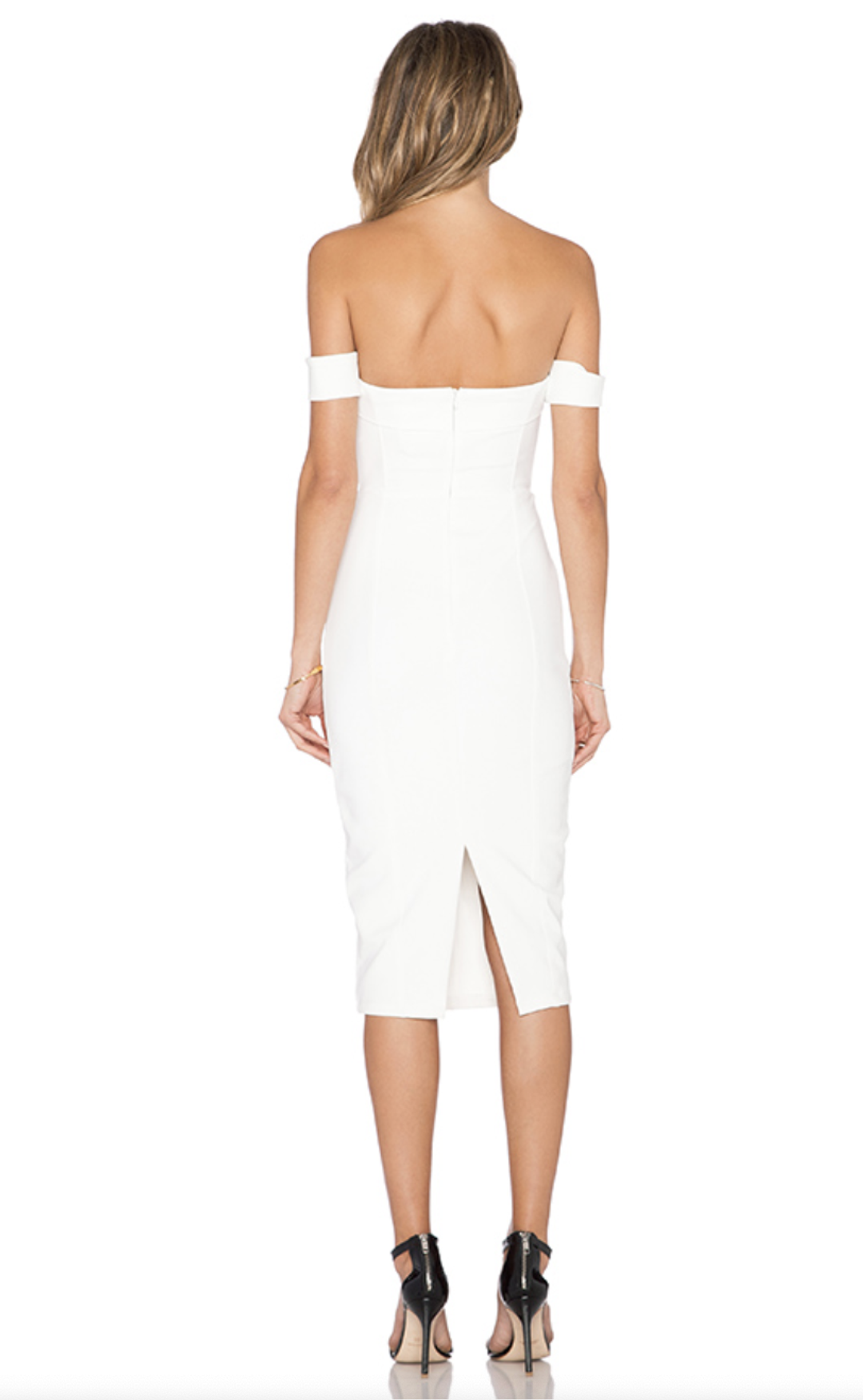 MISHA IVORY CHLOE MIDI DRESS SIZE 6 for rent on The Volte - main image