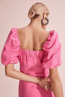 Country Road Full Sleeve Midi Dress Pink Size 8 for rent on The Volte - image 2