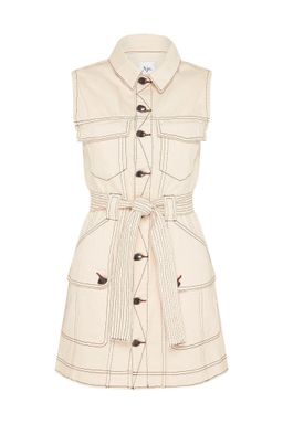 Aje - Silvatica Denim Mini Dress - Size 10 for rent on The Volte - image 1