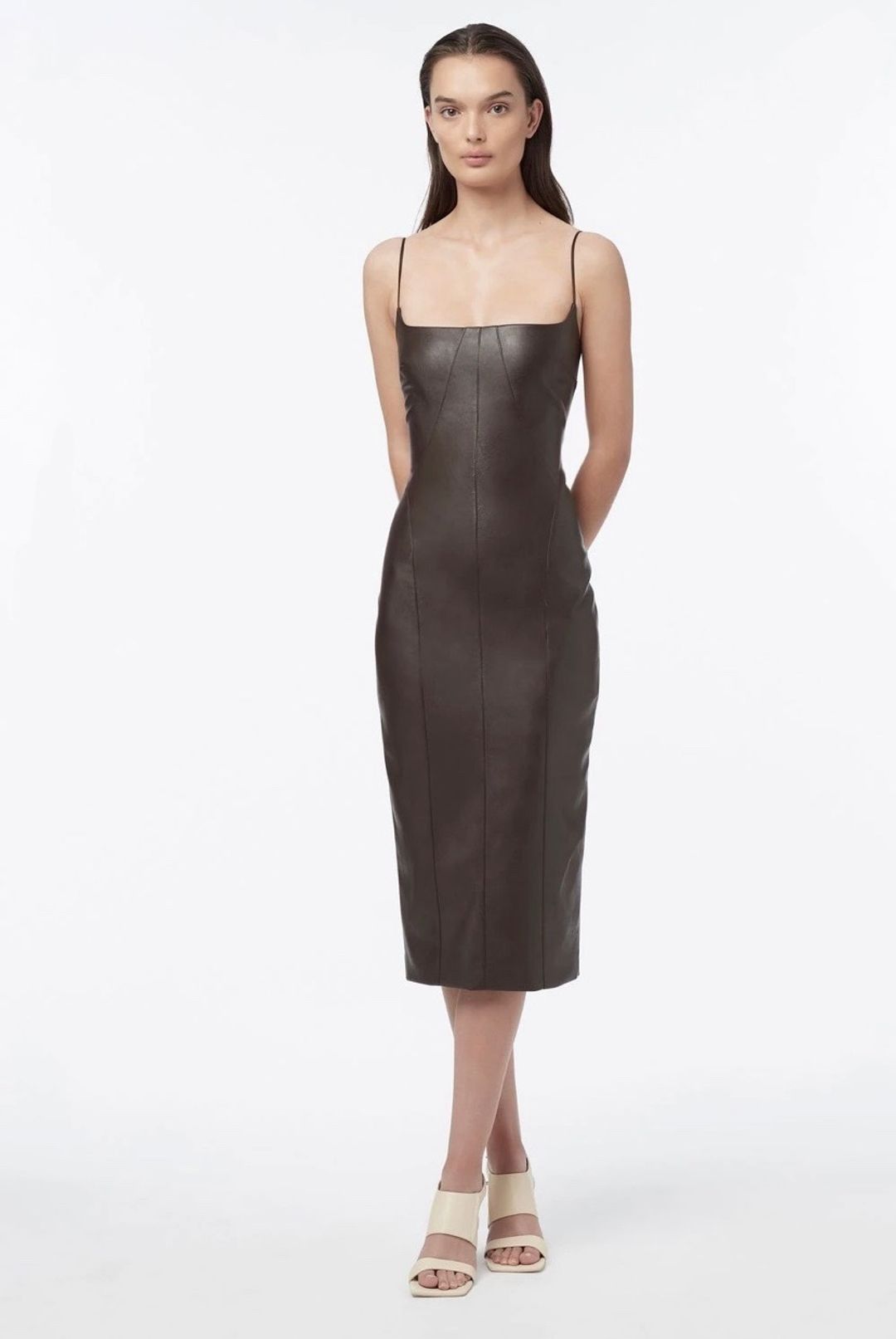 Manning Cartell Alter Egos Backless Midi Dress Brown Size 4 for rent on The Volte - main image