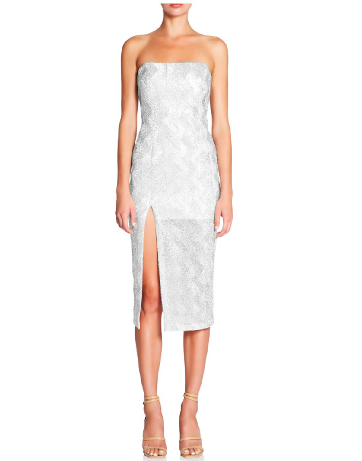 Manning Cartell No Filter Strapless Dress Silver Size 10 - Image 3