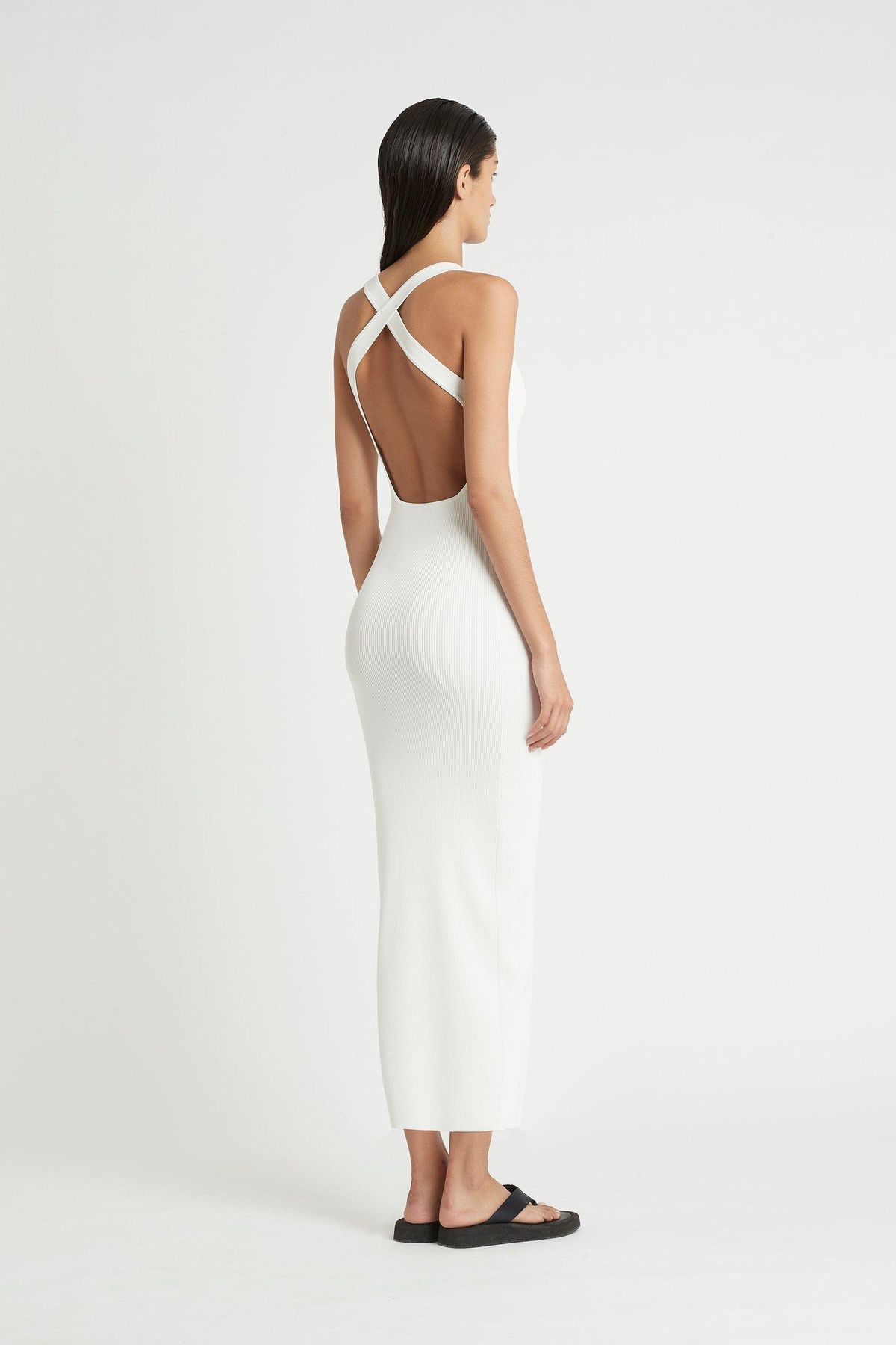 Sir The Label Marcelle Open Back Midi Dress White Size 2 | AU 10 - Image 3