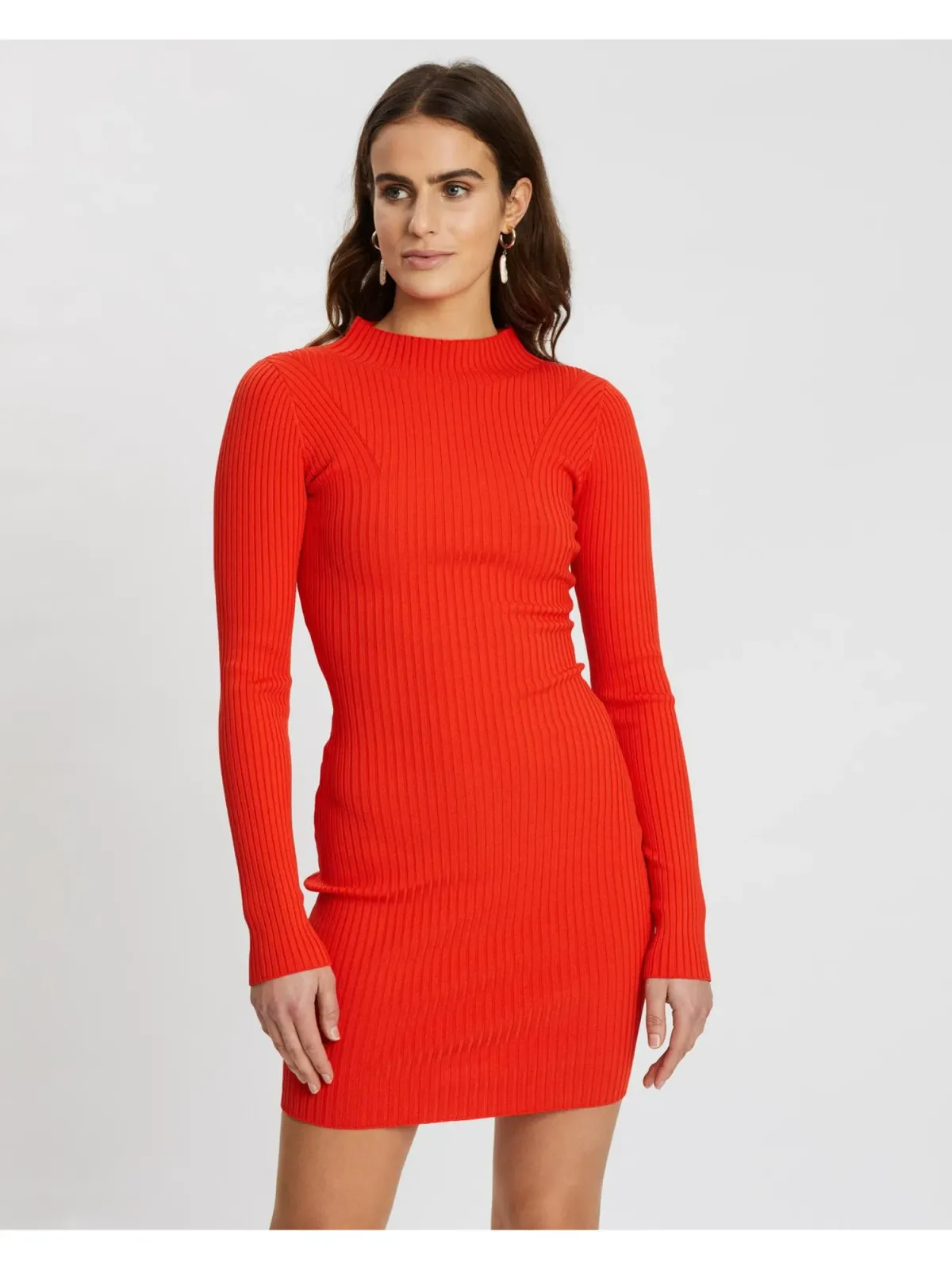 Bec & Bridge Chichi Knit Mini Dress Red Size AU 6 - Image 3