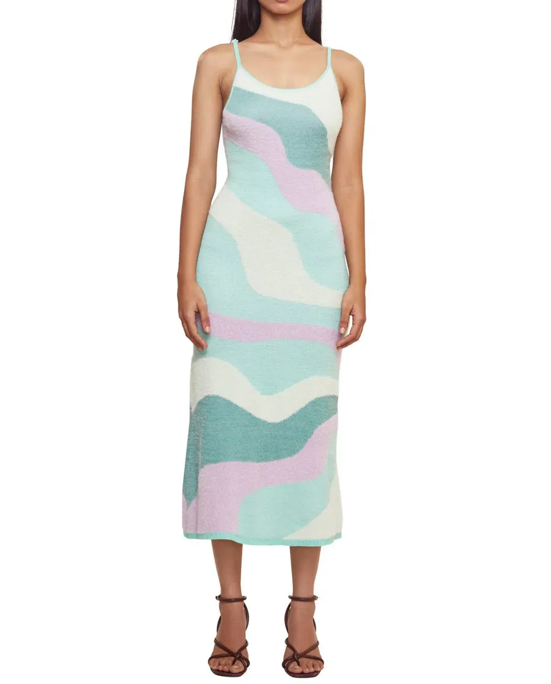 House of Sunny Good Vibrations Midi Dress Multi Size 8 for rent on The Volte - main image