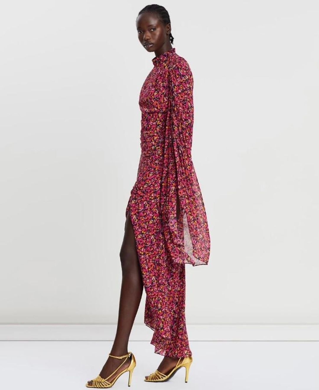 Camilla and Marc Lilia Ruched Dress Floral Size 6 for rent on The Volte - main image