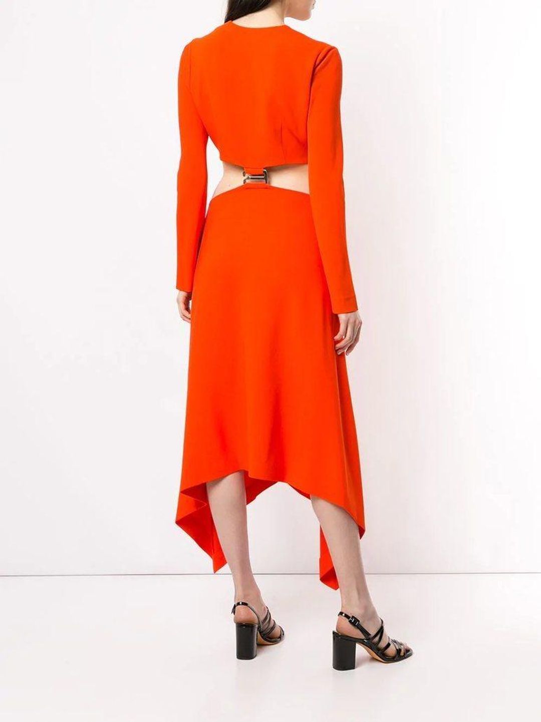 Dion Lee Modular E-Hook Dress Orange Size 6 for rent on The Volte - main image
