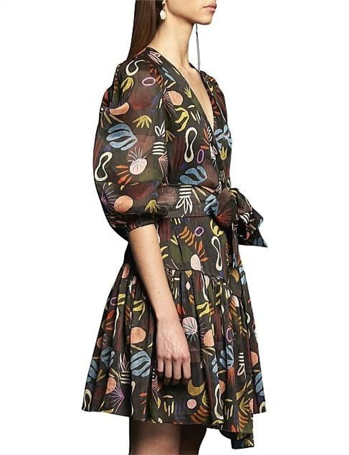 Ginger & Smart Synchronize Wrap Dress Print Size 10 - Image 3