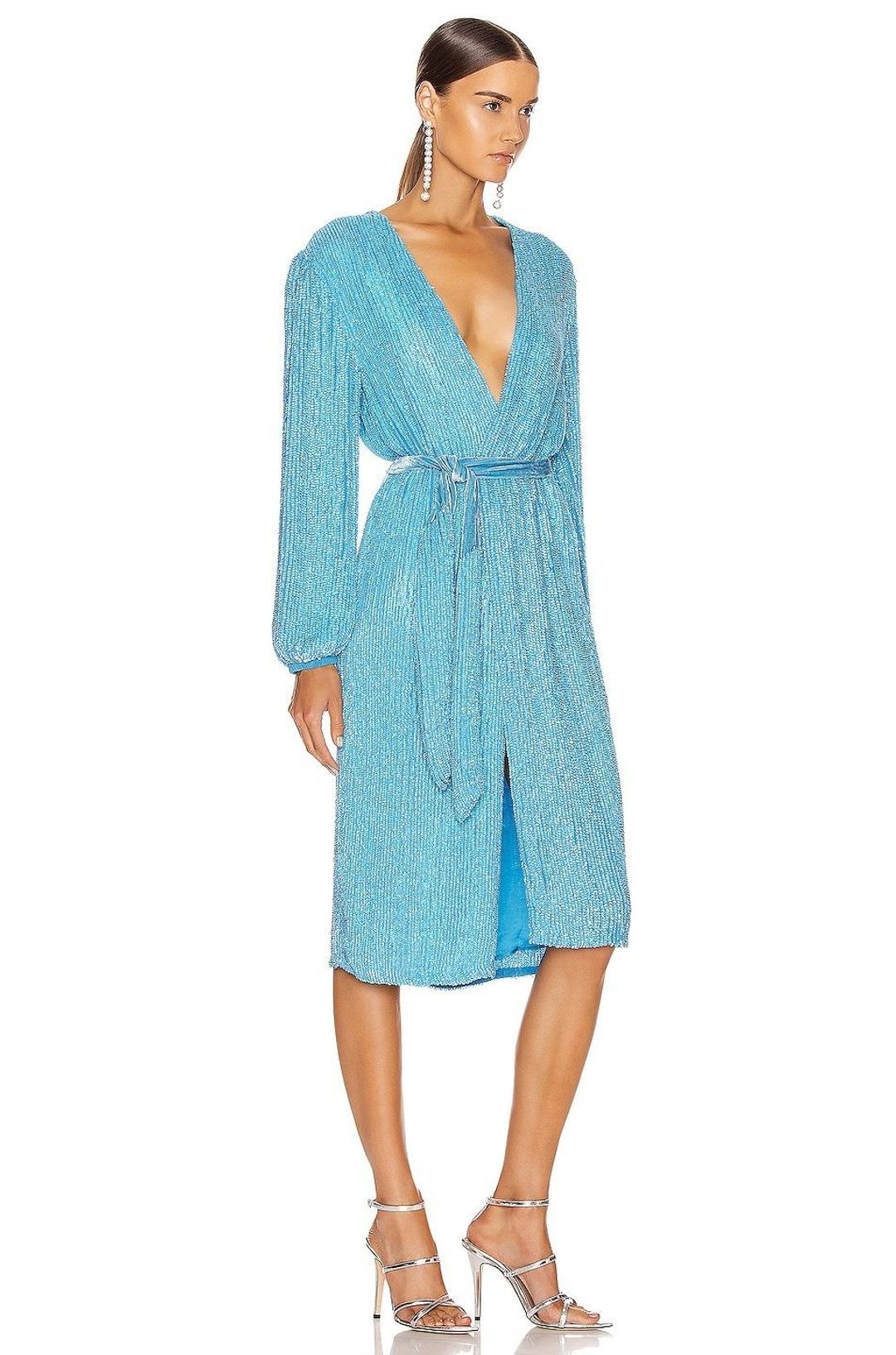 Retrofete Audrey Robe Dress Blue Size 6 for rent on The Volte - main image
