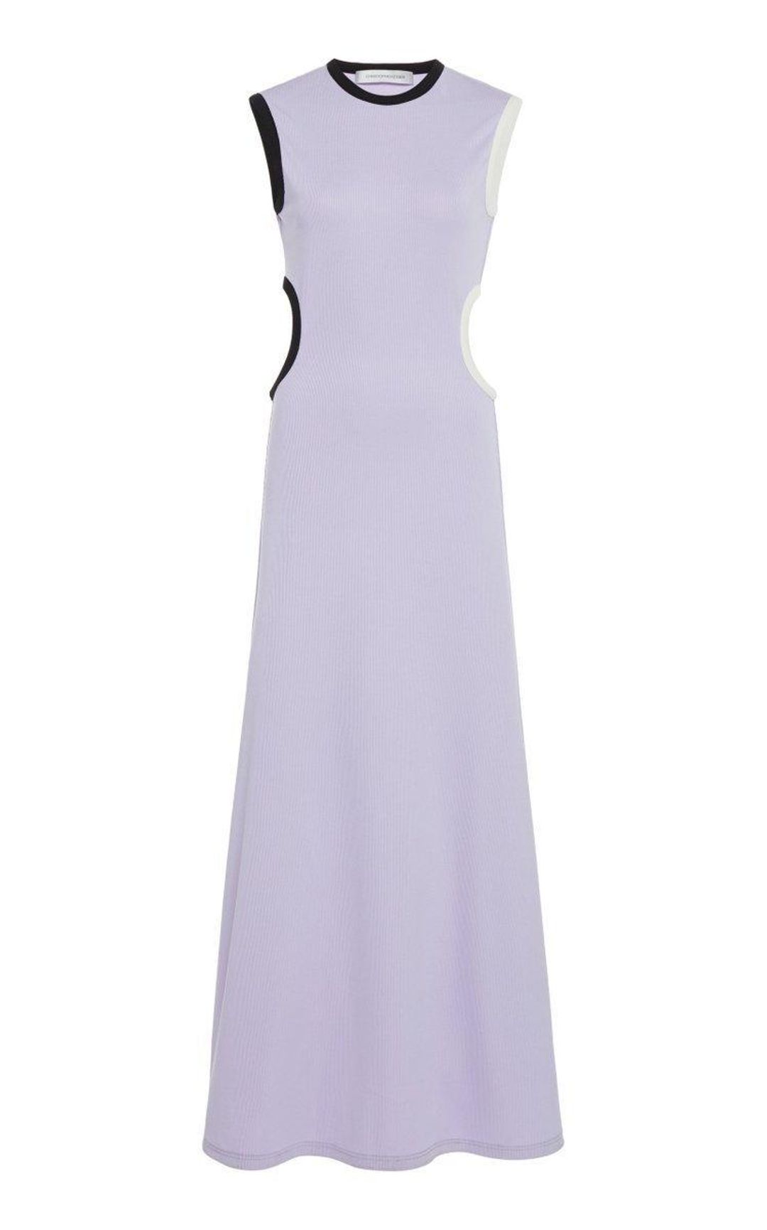 Christopher Esber Fran Cutout Ribbed Knit Dress Purple Size 6 for rent on The Volte - main image